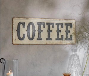 Metal ‘COFFEE’ Wall Plaque view 1