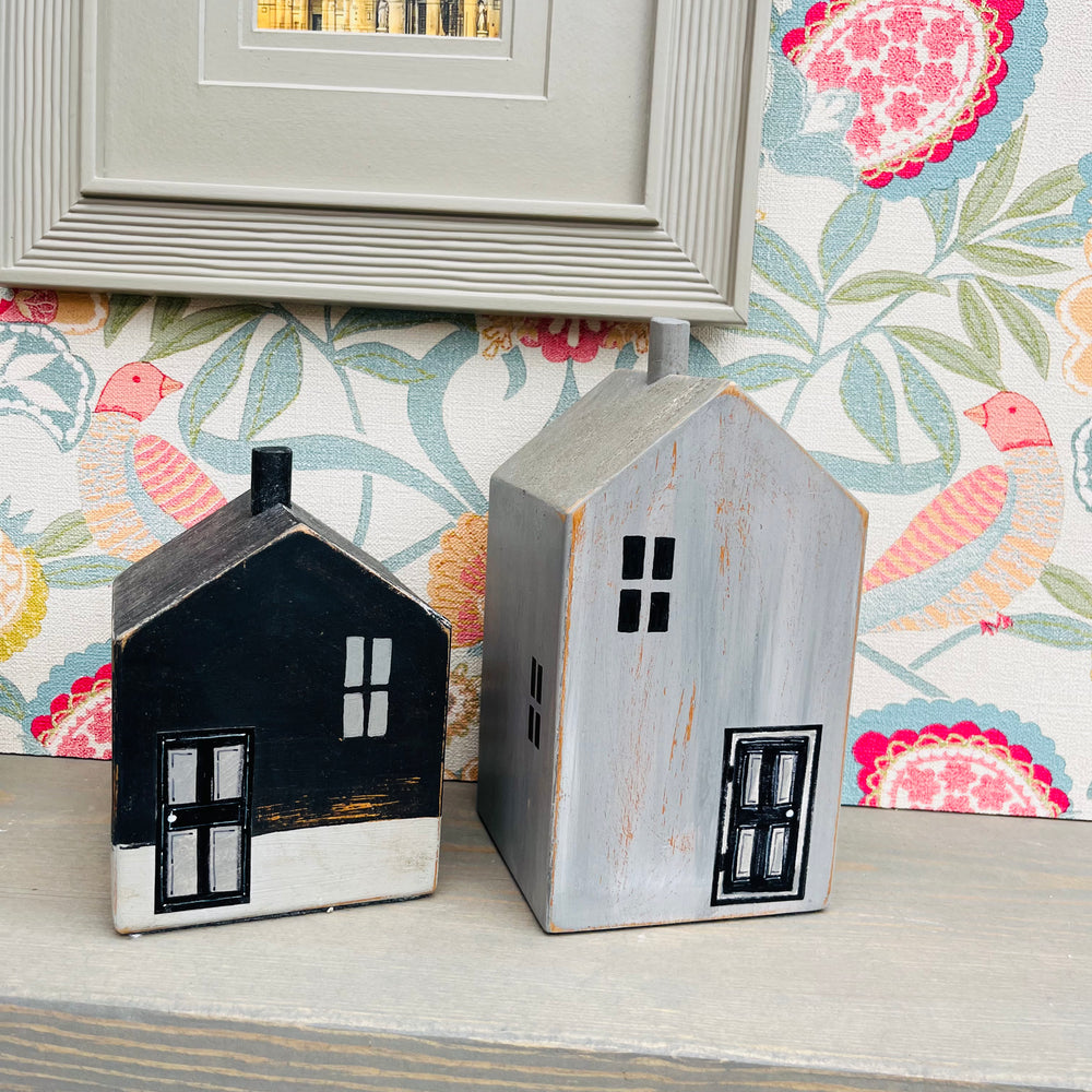 Grey & Black Houses - Set of 2