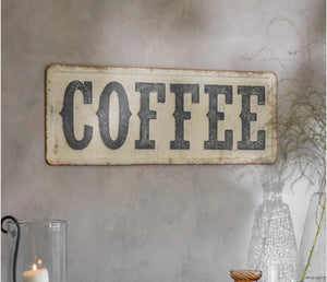 Metal ‘COFFEE’ Wall Plaque view 1