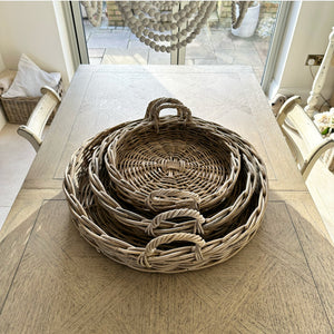 Round Kubu Rattan Tray - XL view 1