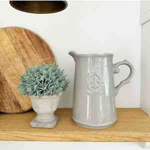 French Country Jug Vase | Fleur de Lis Jug Vase view 3