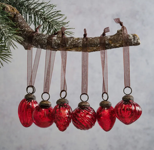6 Assorted Mini Glass Baubles view 4