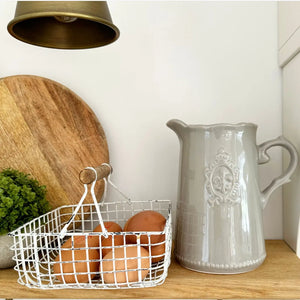 French Country Jug Vase | Fleur de Lis Jug Vase view 1