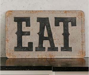 Metal ‘EAT’ Wall Plaque view 2