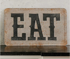 Metal ‘EAT’ Wall Plaque view 2