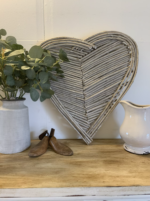 Medium White Washed Heart view 3