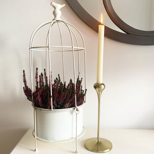 Tall White Bird Plant Stand view 1