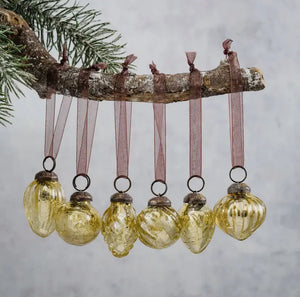 6 Assorted Mini Glass Baubles view 2