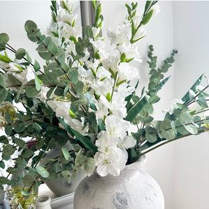 White Gladioli Stem view 5