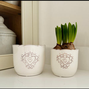 Embossed Heart Plant Pot view 6