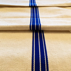 Vintage Grain Sack Table Runner- Blue Stripe view 2