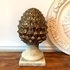 Large Bronze & Cement Acorn view 1