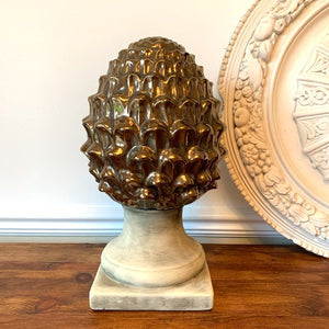 Large Bronze & Cement Acorn view 1