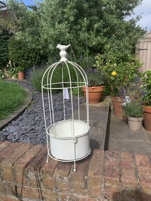 Tall White Bird Plant Stand view 6