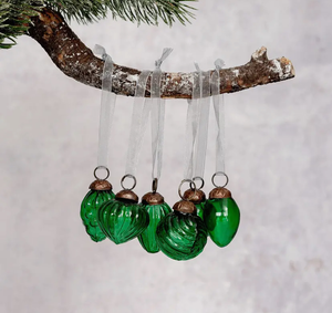 6 Assorted Mini Glass Baubles view 3