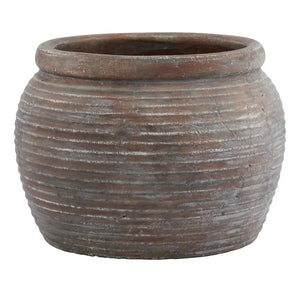Athena Brown Rimmed Plant Pot view 2