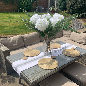 Grey Striped Table Runner view 2