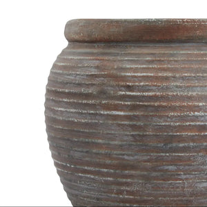 Athena Brown Rimmed Plant Pot view 4