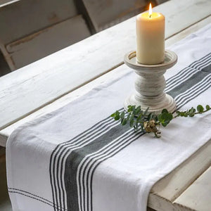 Grey Striped Table Runner view 5