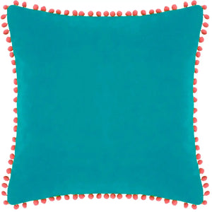 Velvet Pompom Cushion view 2