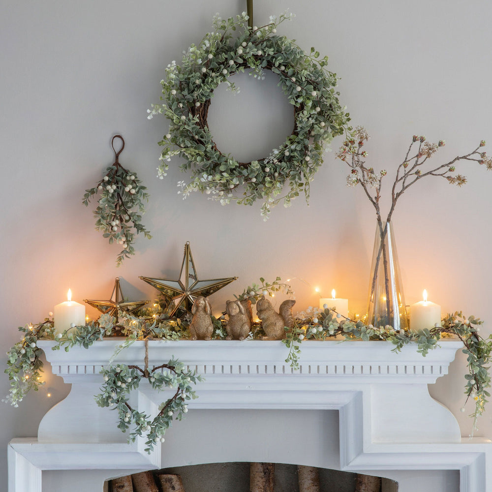 Olive & White Berry Garland