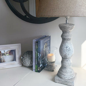 Rustic stone lamp view 6