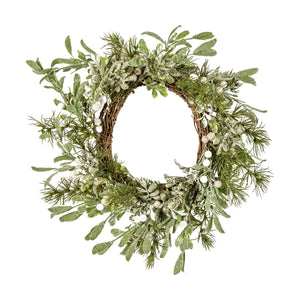 Olive & White Berry Wreath view 2