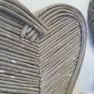 Medium White Washed Heart view 4