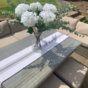 Grey Striped Table Runner view 1