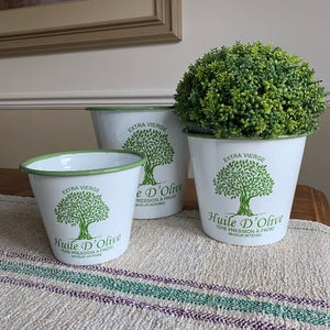 Enamel Plant Pot Trio view 1
