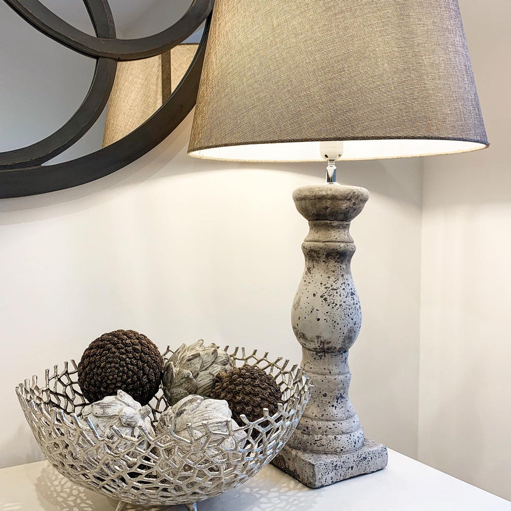 Rustic stone lamp