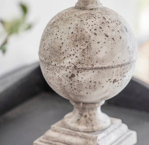 Globe Stone Finial view 3