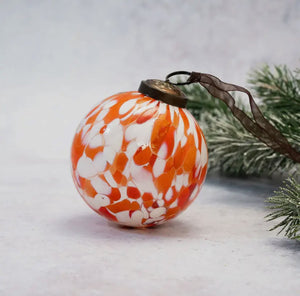 Tangerine Glass Cheena Bauble view 1