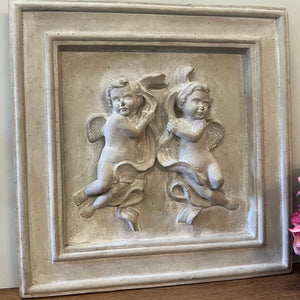 French Cherub Plaque view 2