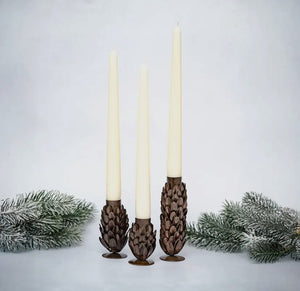 Metal Fir Cone Candle Holder view 1
