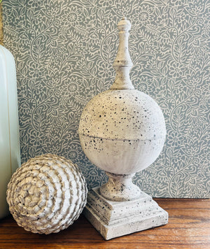 Globe Stone Finial view 1