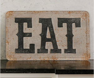 Metal ‘EAT’ Wall Plaque view 2