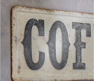 Metal ‘COFFEE’ Wall Plaque view 2