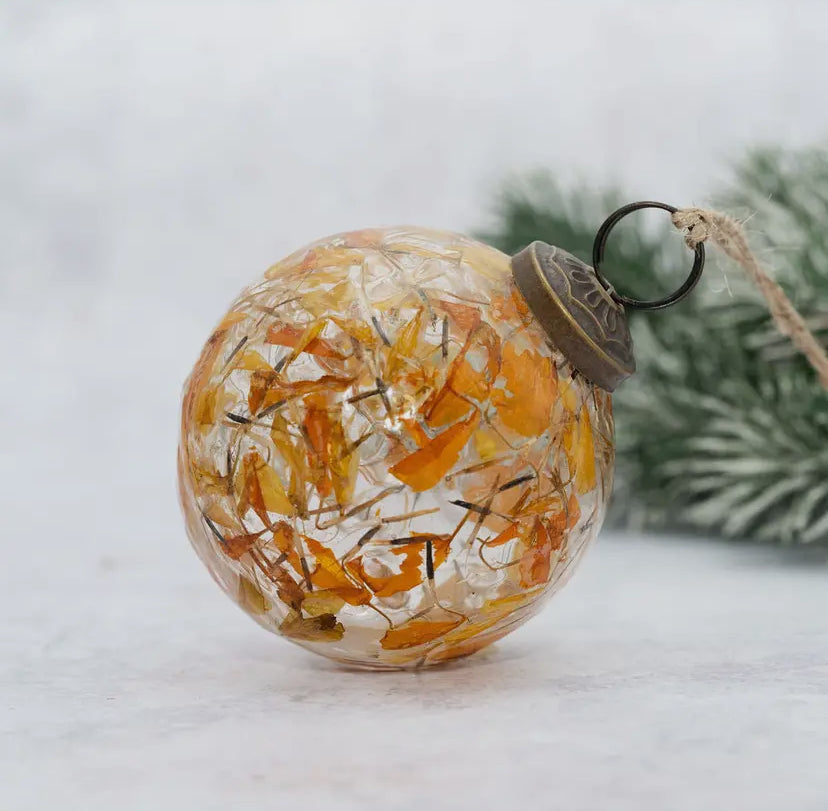 Amber Botanical Bauble