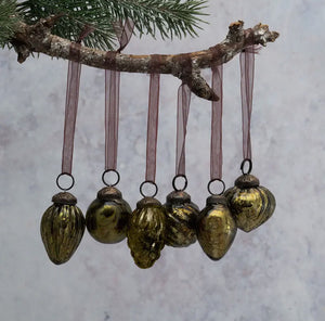 6 Assorted Mini Glass Baubles view 5