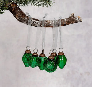 6 Assorted Mini Glass Baubles view 3