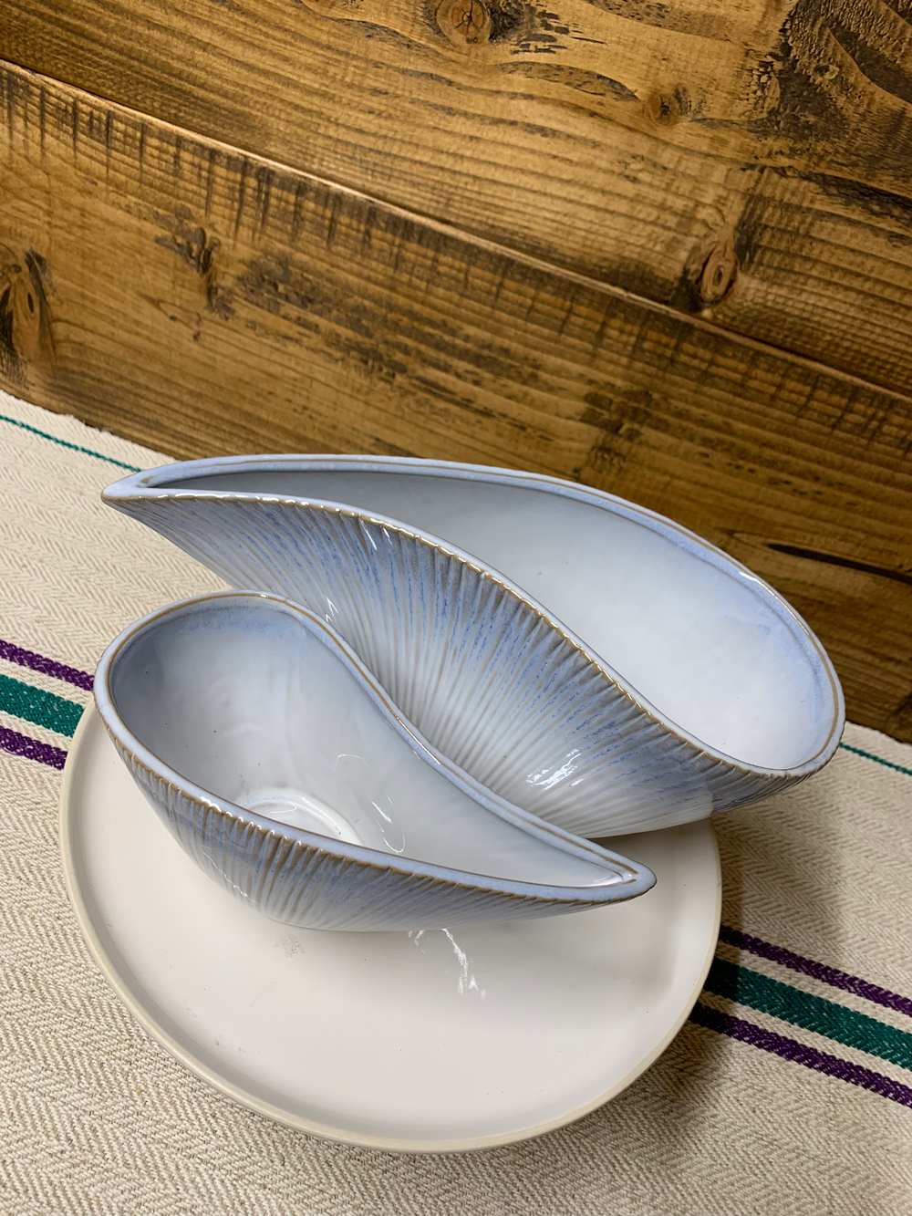 Blue Ombré Shell Bowl