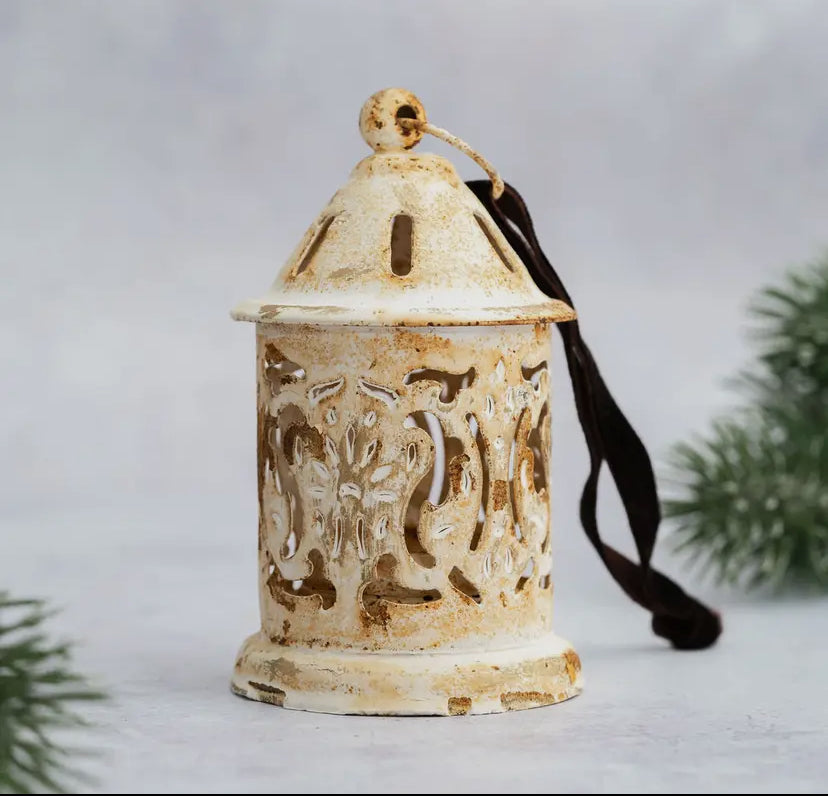 Rustic Hanging Iron Tealight Holder