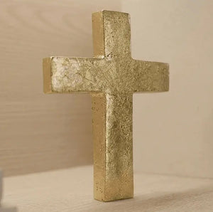 Gold Standing Cross Ornament view 1