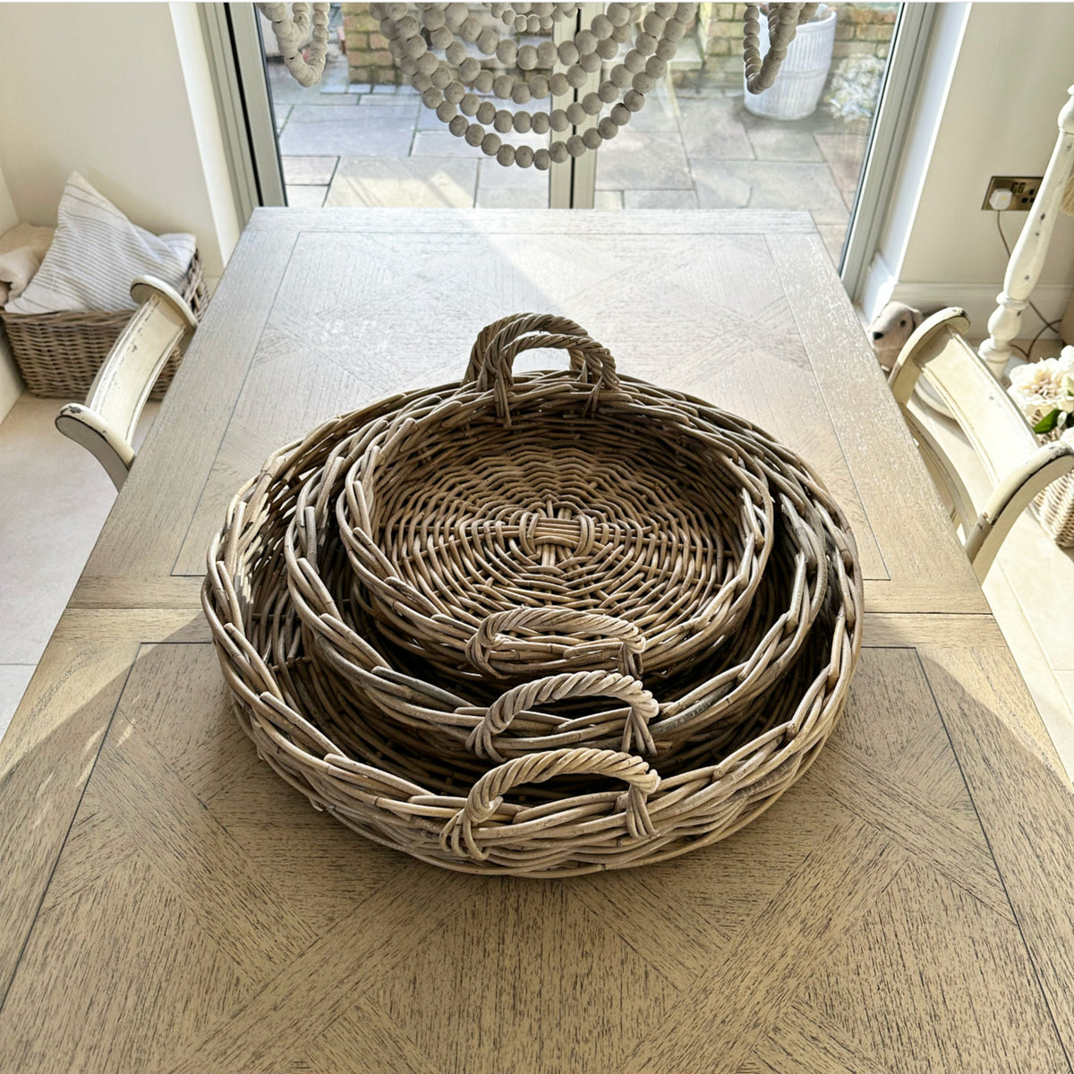 Round Kubu Rattan Tray - XL