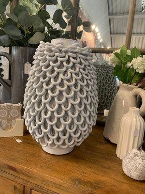 Tall White Loop Vase view 2