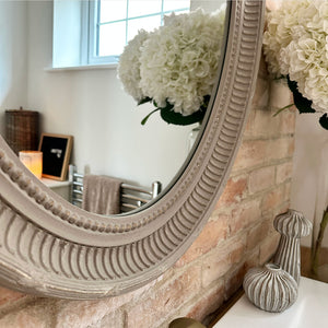 Grey Oval Mirror view 3