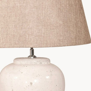 Birkdale Round Stone Lamp with Shade view 4
