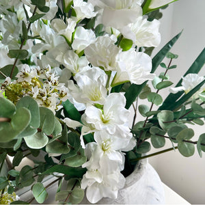 White Gladioli Stem view 3