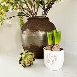 Embossed Heart Plant Pot view 4